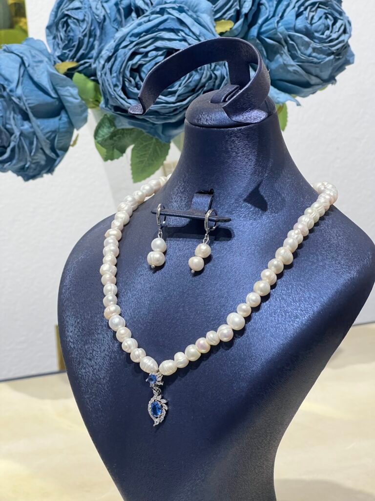 "Collier Argent Feda et Perles Djouher Brava Bijoux Algérie".